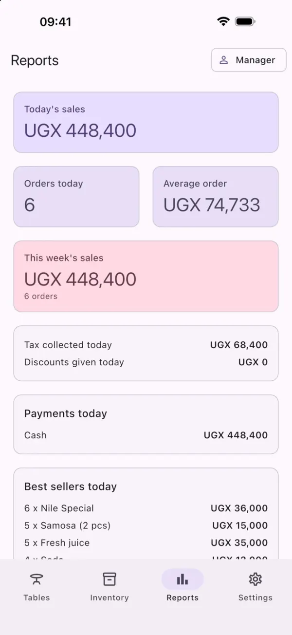 NextraPOS reports